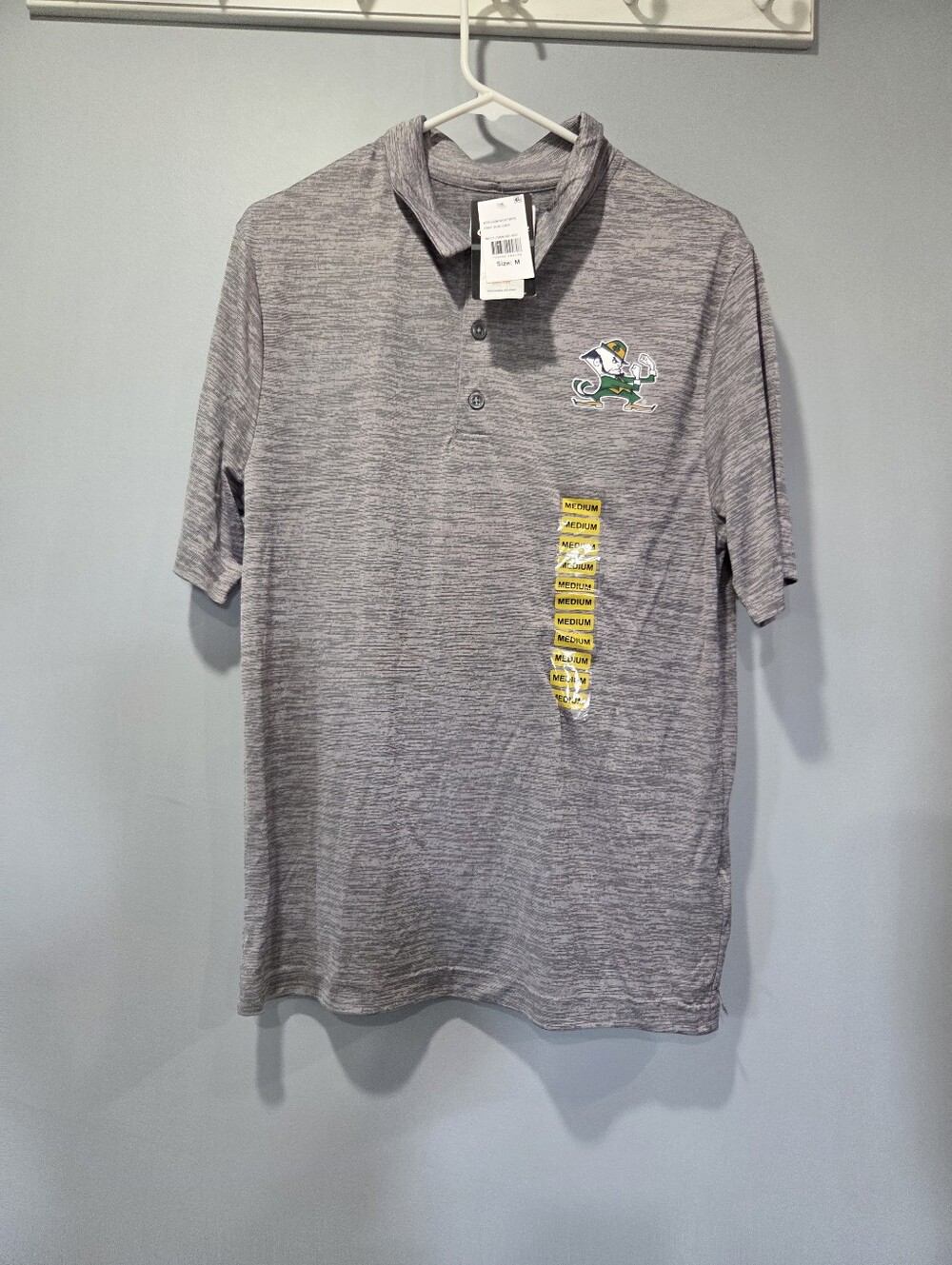 New mens Medium captivating notre dame polo shirt